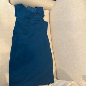 J Crew Teal Sleeveless Sheath Dress